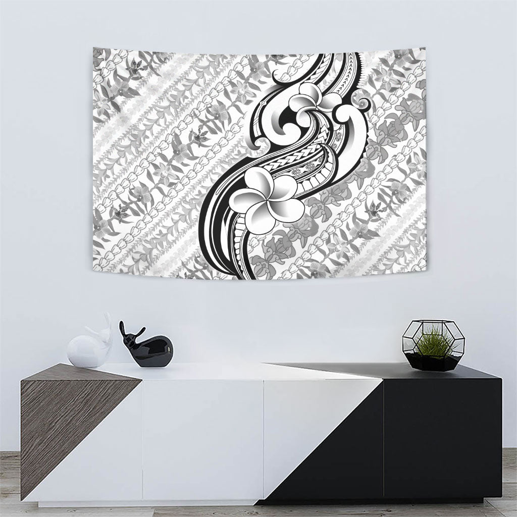 Hawaii Plumeria Lokelani Pikake Lei Tapestry Ele'ele Polynesian Tattoo