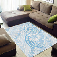 Hawaii Plumeria Lokelani Pikake Lei Area Rug Uliuli Polynesian Tattoo