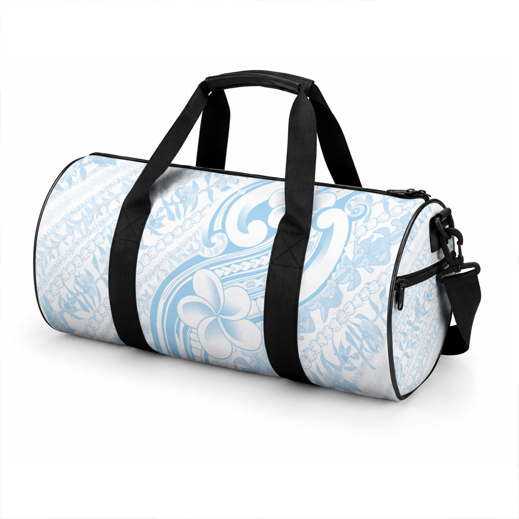 Hawaii Plumeria Lokelani Pikake Lei Duffle Bag Uliuli Polynesian Tattoo LT9 - Polynesian Pride