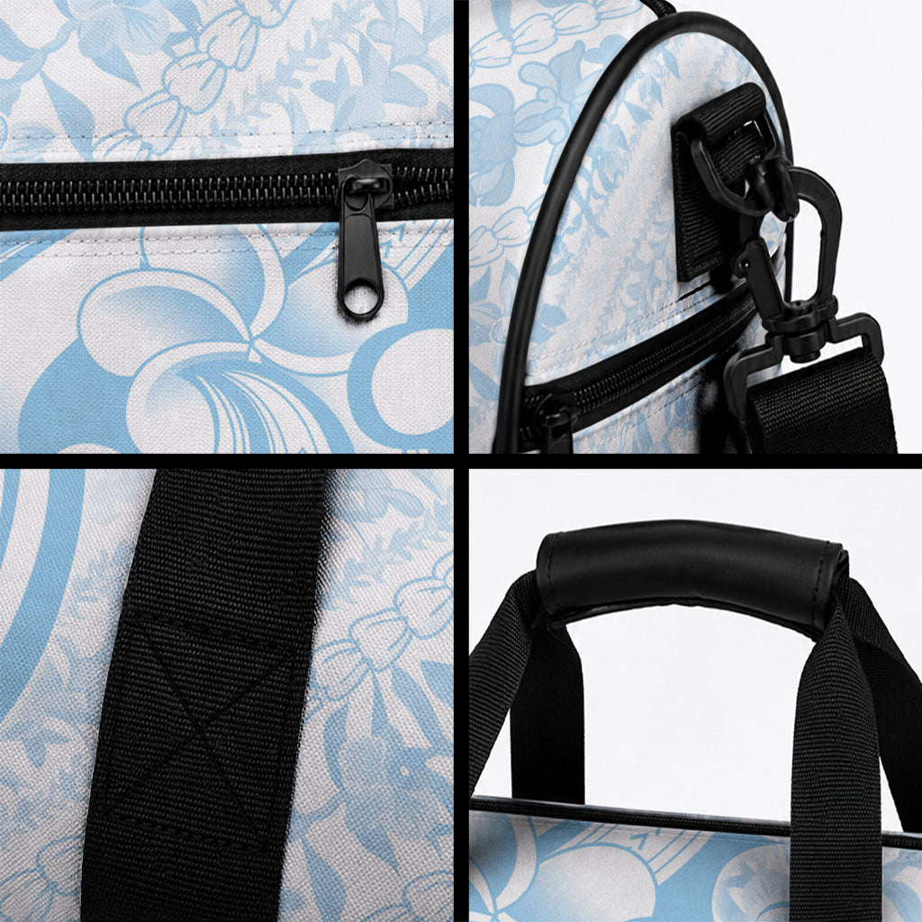 Hawaii Plumeria Lokelani Pikake Lei Duffle Bag Uliuli Polynesian Tattoo LT9 - Polynesian Pride