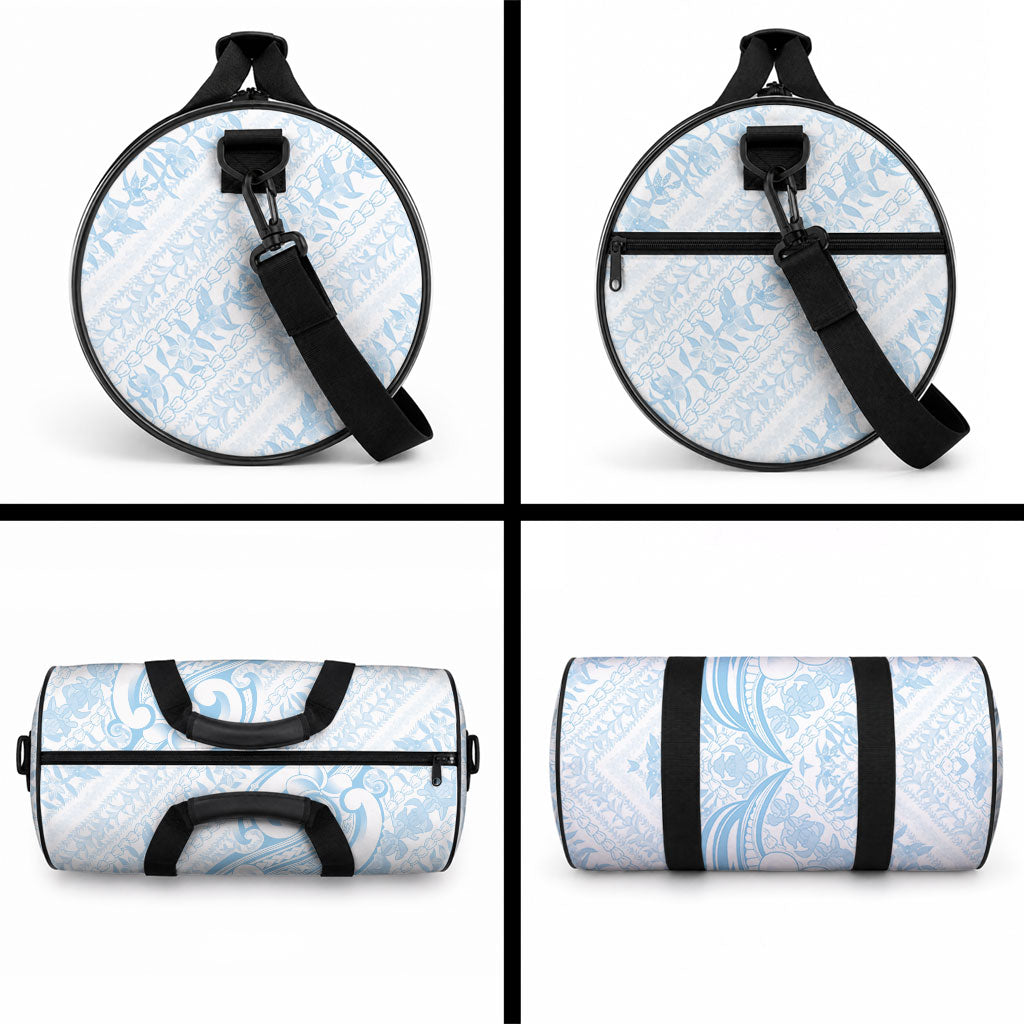 Hawaii Plumeria Lokelani Pikake Lei Duffle Bag Uliuli Polynesian Tattoo LT9 - Polynesian Pride