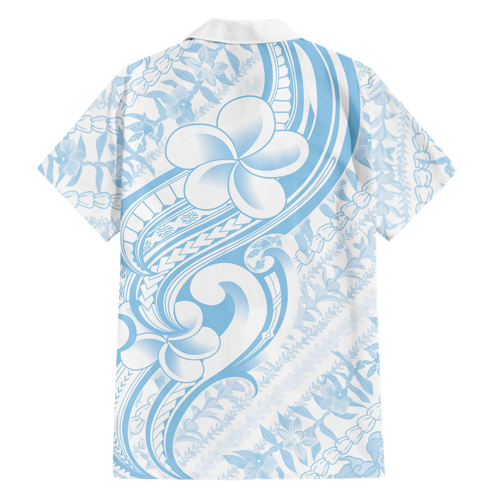 Hawaii Plumeria Lokelani Pikake Lei Family Matching Off Shoulder Maxi Dress and Hawaiian Shirt Uliuli Polynesian Tattoo LT9 - Polynesian Pride