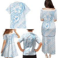 Hawaii Plumeria Lokelani Pikake Lei Family Matching Puletasi and Hawaiian Shirt Uliuli Polynesian Tattoo LT9 - Polynesian Pride