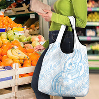 Hawaii Plumeria Lokelani Pikake Lei Grocery Bag Uliuli Polynesian Tattoo