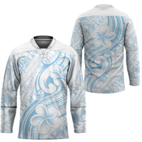 Hawaii Plumeria Lokelani Pikake Lei Hockey Jersey Uliuli Polynesian Tattoo LT9 - Polynesian Pride