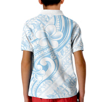 Hawaii Plumeria Lokelani Pikake Lei Kid Polo Shirt Uliuli Polynesian Tattoo