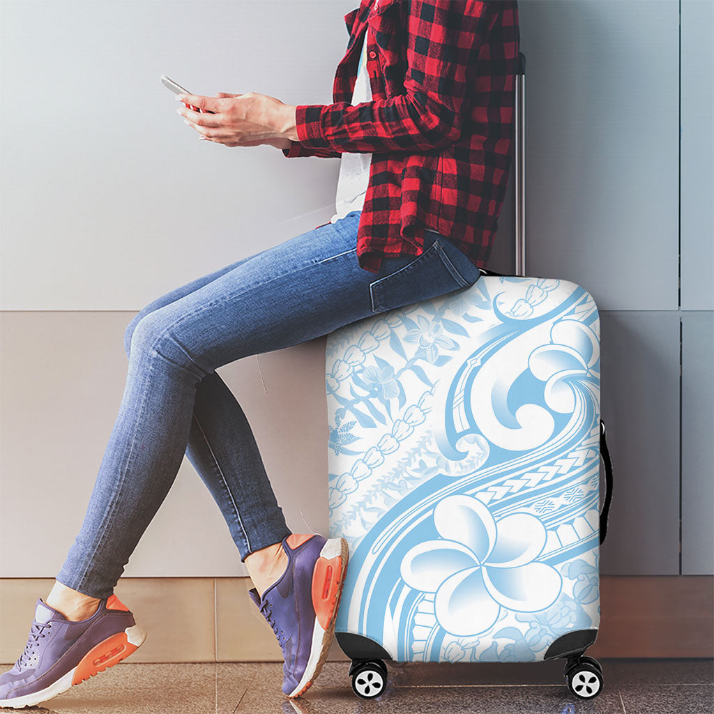 Hawaii Plumeria Lokelani Pikake Lei Luggage Cover Uliuli Polynesian Tattoo LT9 - Polynesian Pride
