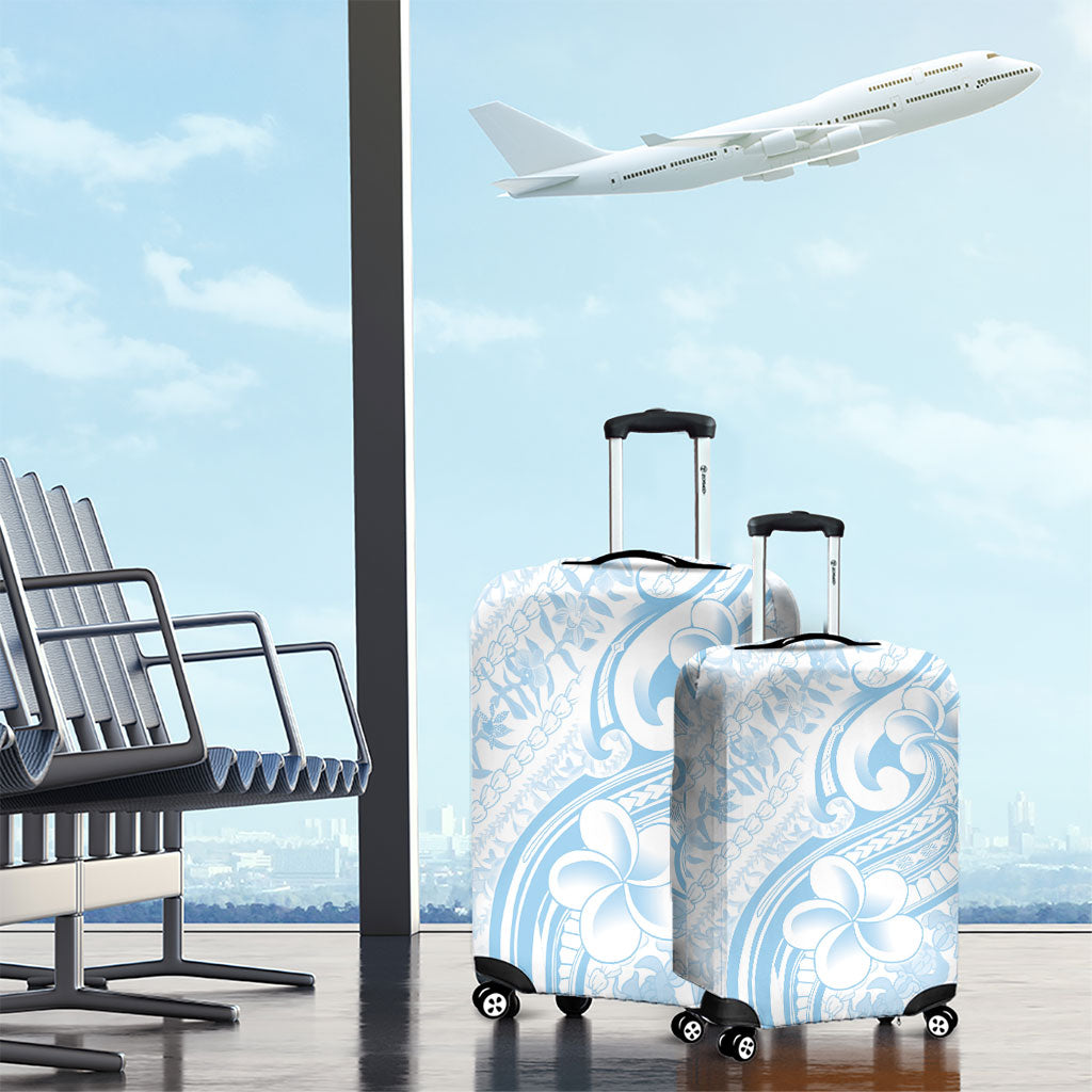 Hawaii Plumeria Lokelani Pikake Lei Luggage Cover Uliuli Polynesian Tattoo LT9 - Polynesian Pride