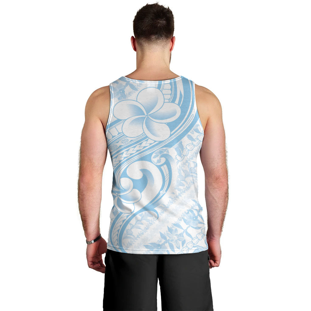 Hawaii Plumeria Lokelani Pikake Lei Men Tank Top Uliuli Polynesian Tattoo