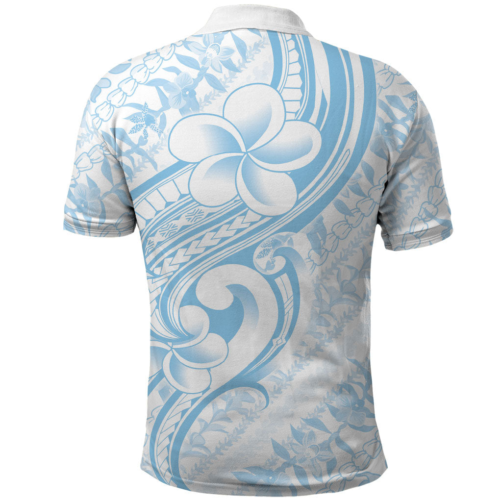 Hawaii Plumeria Lokelani Pikake Lei Polo Shirt Uliuli Polynesian Tattoo