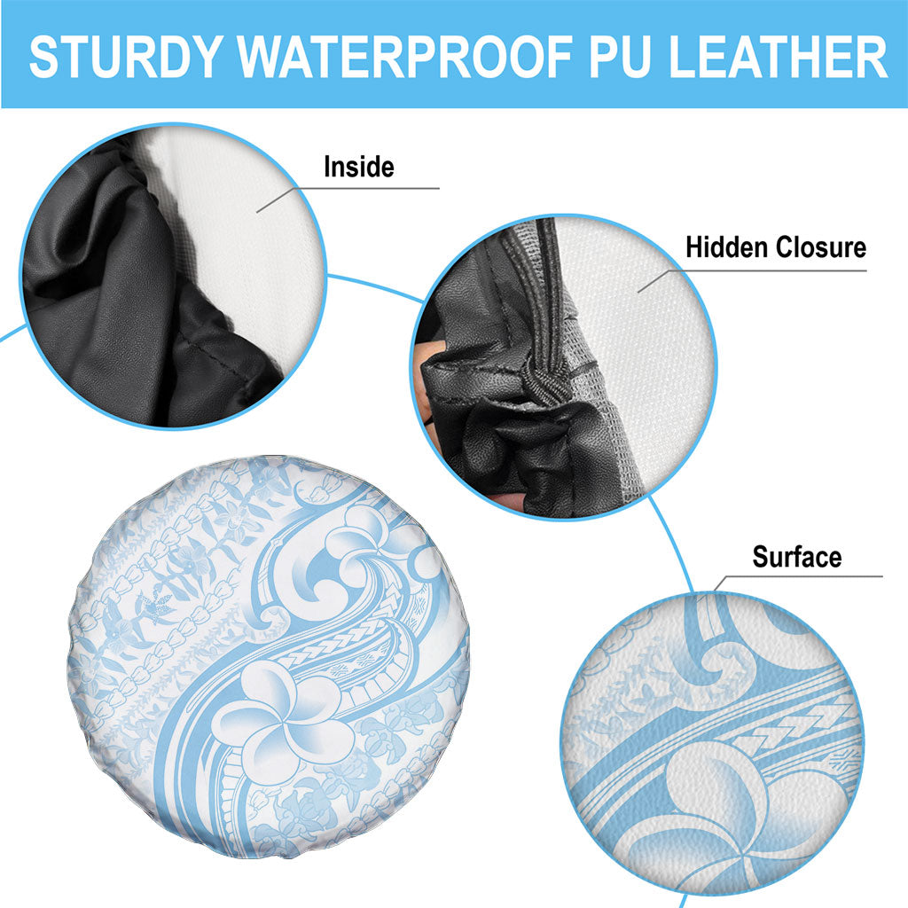 Hawaii Plumeria Lokelani Pikake Lei Spare Tire Cover Uliuli Polynesian Tattoo