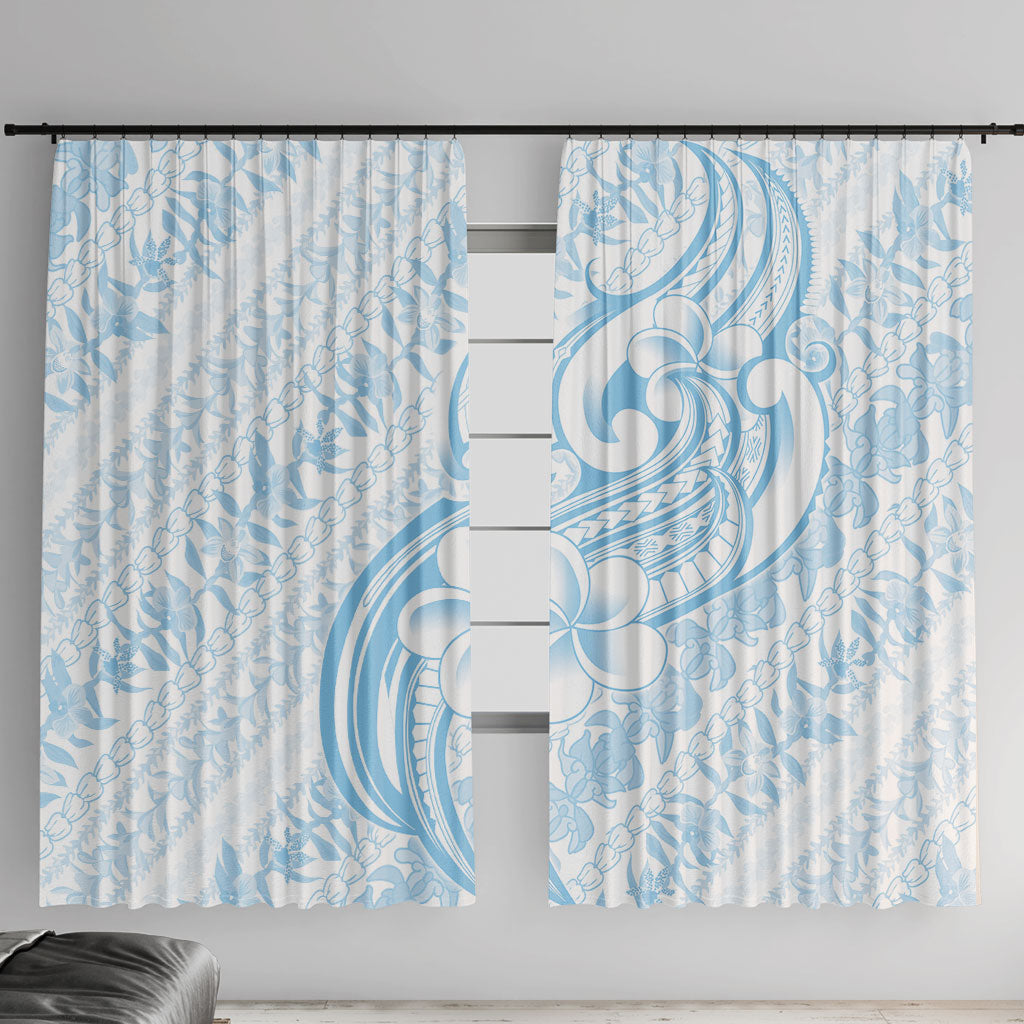 Hawaii Plumeria Lokelani Pikake Lei Window Curtain Uliuli Polynesian Tattoo