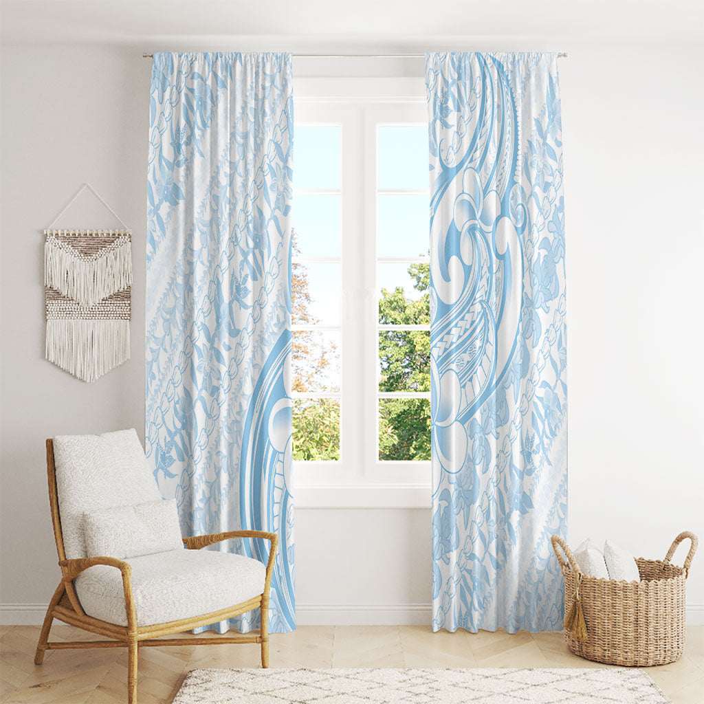 Hawaii Plumeria Lokelani Pikake Lei Window Curtain Uliuli Polynesian Tattoo