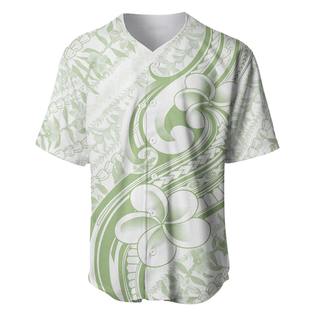 Hawaii Plumeria Lokelani Pikake Lei Baseball Jersey Oma'oma'o Polynesian Tattoo