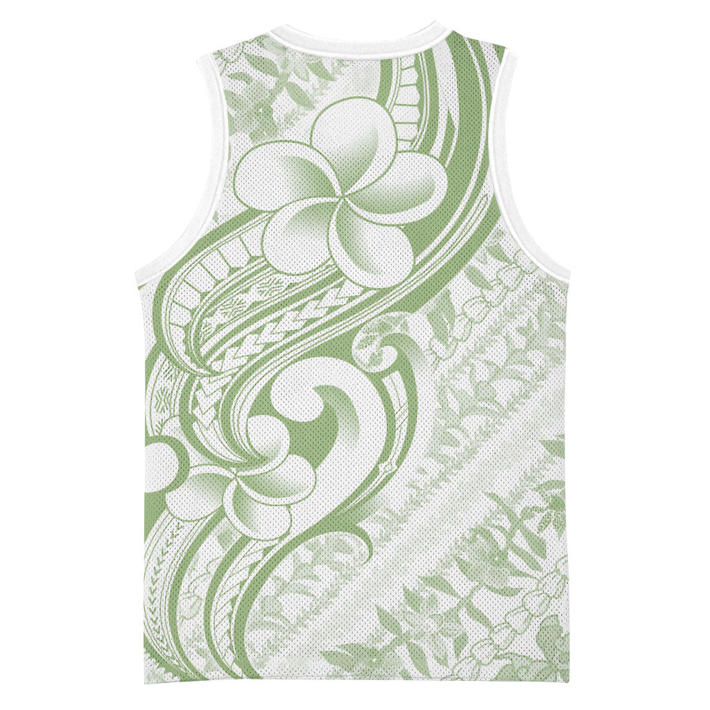 Hawaii Plumeria Lokelani Pikake Lei Basketball Jersey Oma'oma'o Polynesian Tattoo