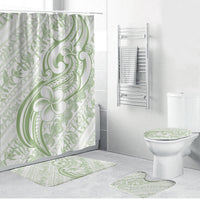 Hawaii Plumeria Lokelani Pikake Lei Bathroom Set Oma'oma'o Polynesian Tattoo