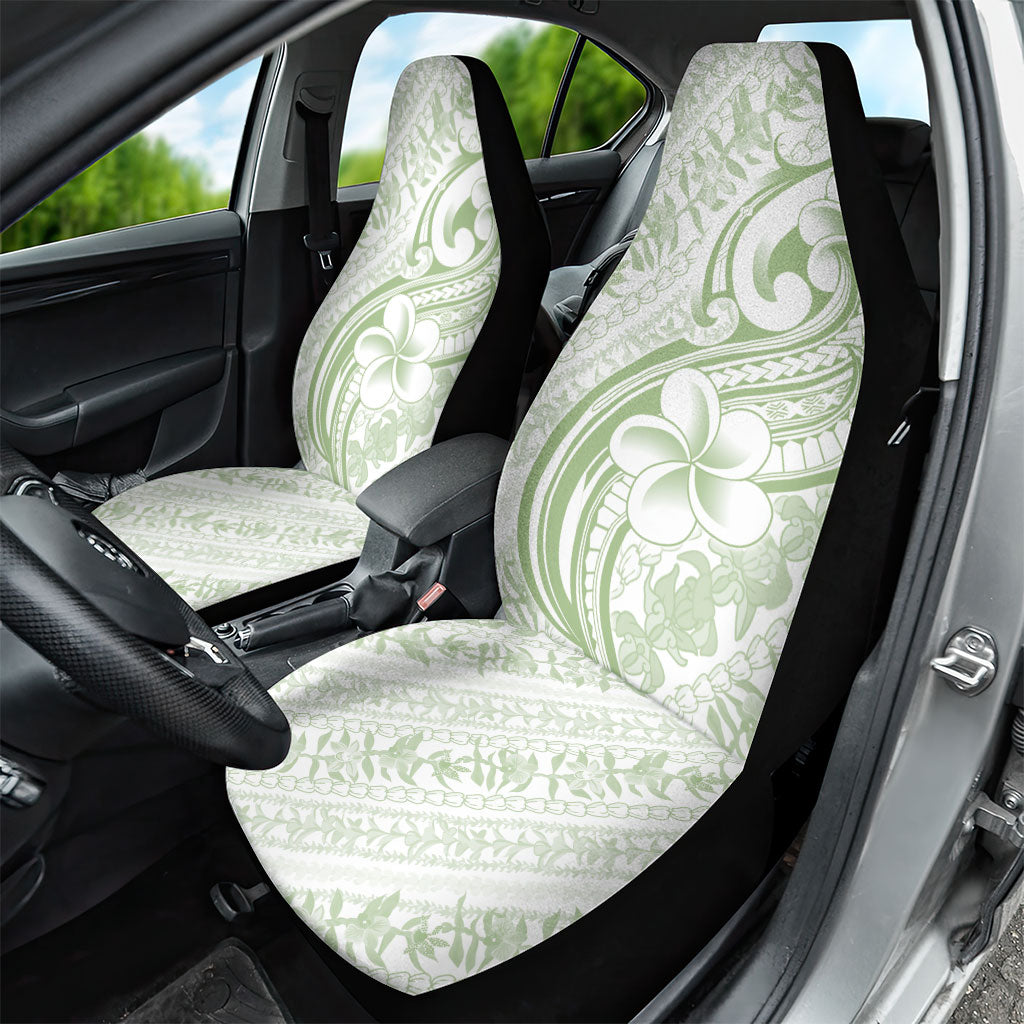 Hawaii Plumeria Lokelani Pikake Lei Car Seat Cover Oma'oma'o Polynesian Tattoo