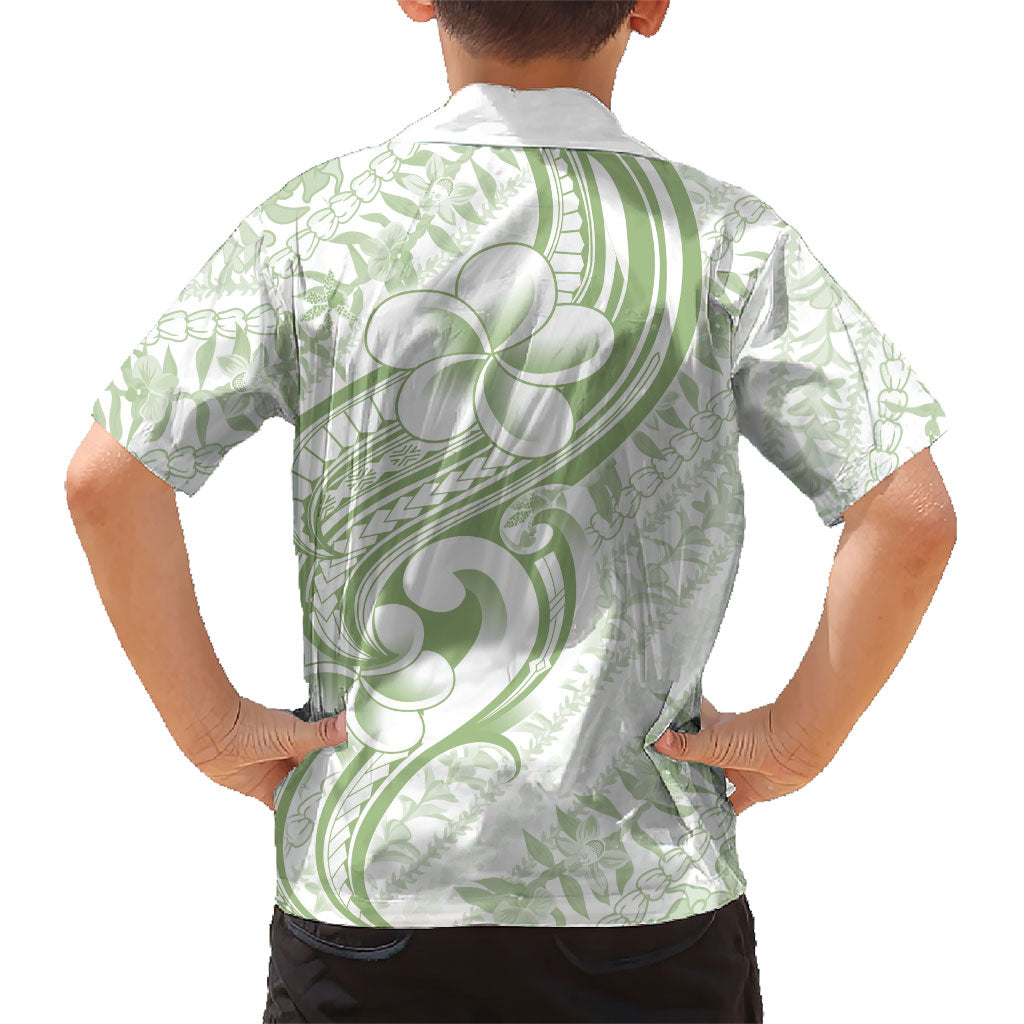 Hawaii Plumeria Lokelani Pikake Lei Family Matching Summer Maxi Dress and Hawaiian Shirt Oma'oma'o Polynesian Tattoo LT9 - Polynesian Pride