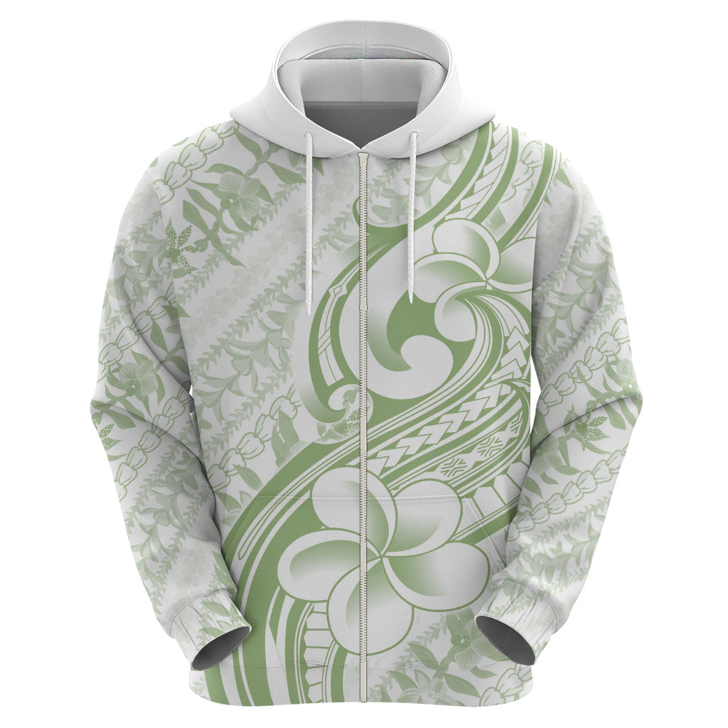 Hawaii Plumeria Lokelani Pikake Lei Hoodie Oma'oma'o Polynesian Tattoo