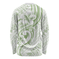 Hawaii Plumeria Lokelani Pikake Lei Long Sleeve Shirt Oma'oma'o Polynesian Tattoo