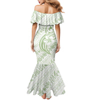 Hawaii Plumeria Lokelani Pikake Lei Mermaid Dress Oma'oma'o Polynesian Tattoo