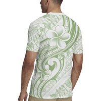 Hawaii Plumeria Lokelani Pikake Lei Rugby Jersey Oma'oma'o Polynesian Tattoo