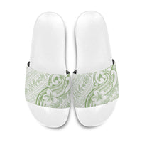 Hawaii Plumeria Lokelani Pikake Lei Slide Sandals Oma'oma'o Polynesian Tattoo