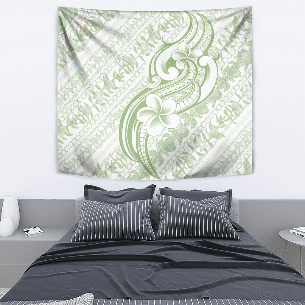 Hawaii Plumeria Lokelani Pikake Lei Tapestry Oma'oma'o Polynesian Tattoo
