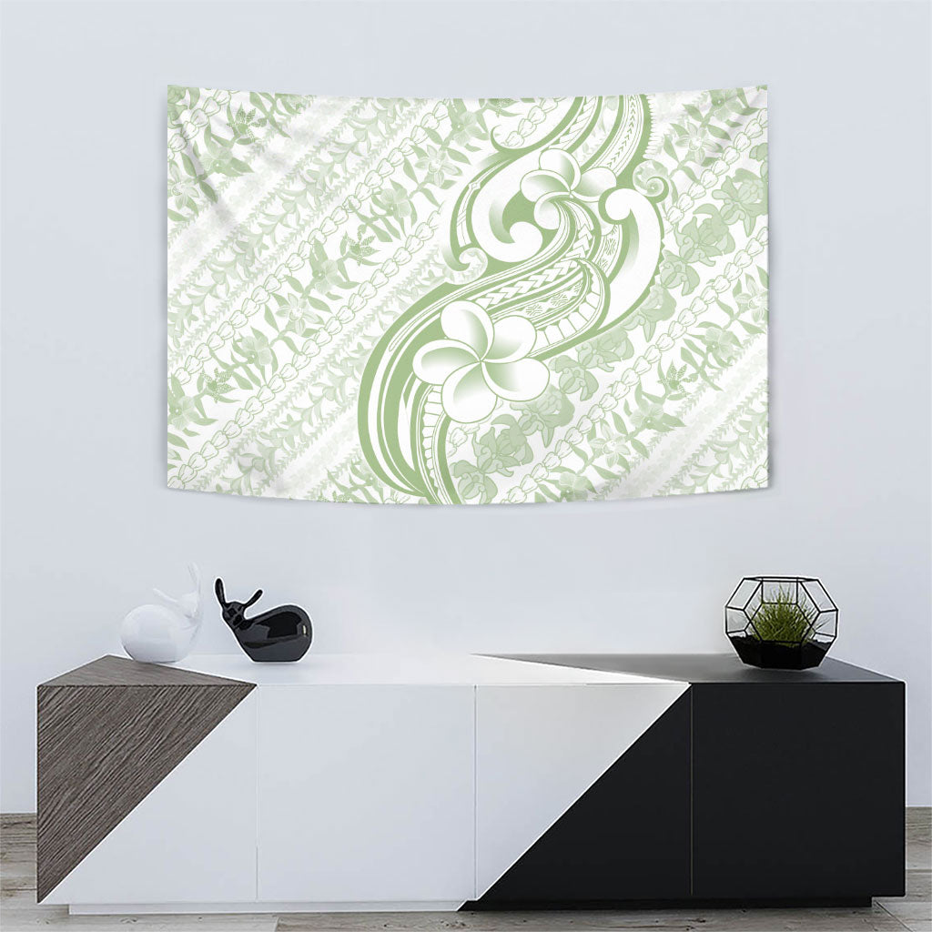 Hawaii Plumeria Lokelani Pikake Lei Tapestry Oma'oma'o Polynesian Tattoo