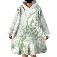 Hawaii Plumeria Lokelani Pikake Lei Wearable Blanket Hoodie Oma'oma'o Polynesian Tattoo