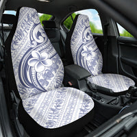 Hawaii Plumeria Lokelani Pikake Lei Car Seat Cover Navy Blue Polynesian Tattoo