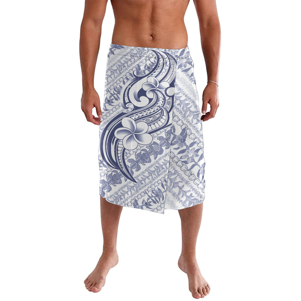 Hawaii Plumeria Lokelani Pikake Lei Lavalava Navy Blue Polynesian Tattoo