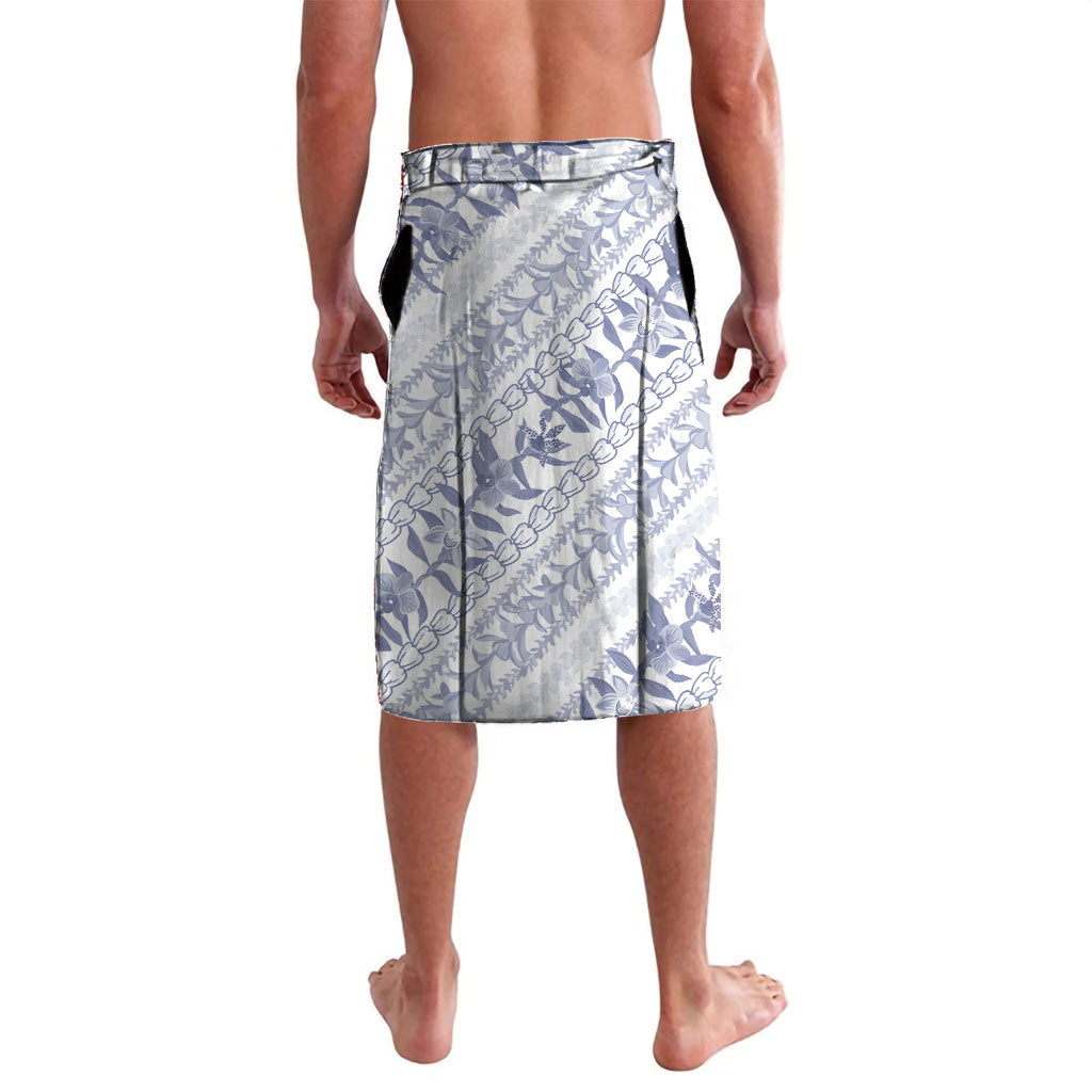Hawaii Plumeria Lokelani Pikake Lei Lavalava Navy Blue Polynesian Tattoo LT9 - Polynesian Pride