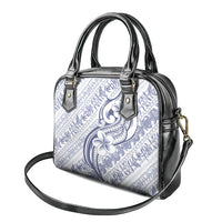 Hawaii Plumeria Lokelani Pikake Lei Shoulder Handbag Navy Blue Polynesian Tattoo LT9 - Polynesian Pride