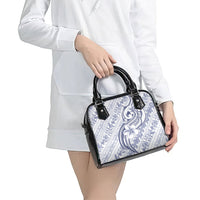 Hawaii Plumeria Lokelani Pikake Lei Shoulder Handbag Navy Blue Polynesian Tattoo LT9 - Polynesian Pride