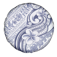 Hawaii Plumeria Lokelani Pikake Lei Spare Tire Cover Navy Blue Polynesian Tattoo LT9 - Polynesian Pride