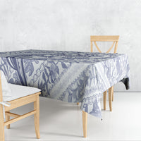 Hawaii Plumeria Lokelani Pikake Lei Tablecloth Navy Blue Polynesian Tattoo