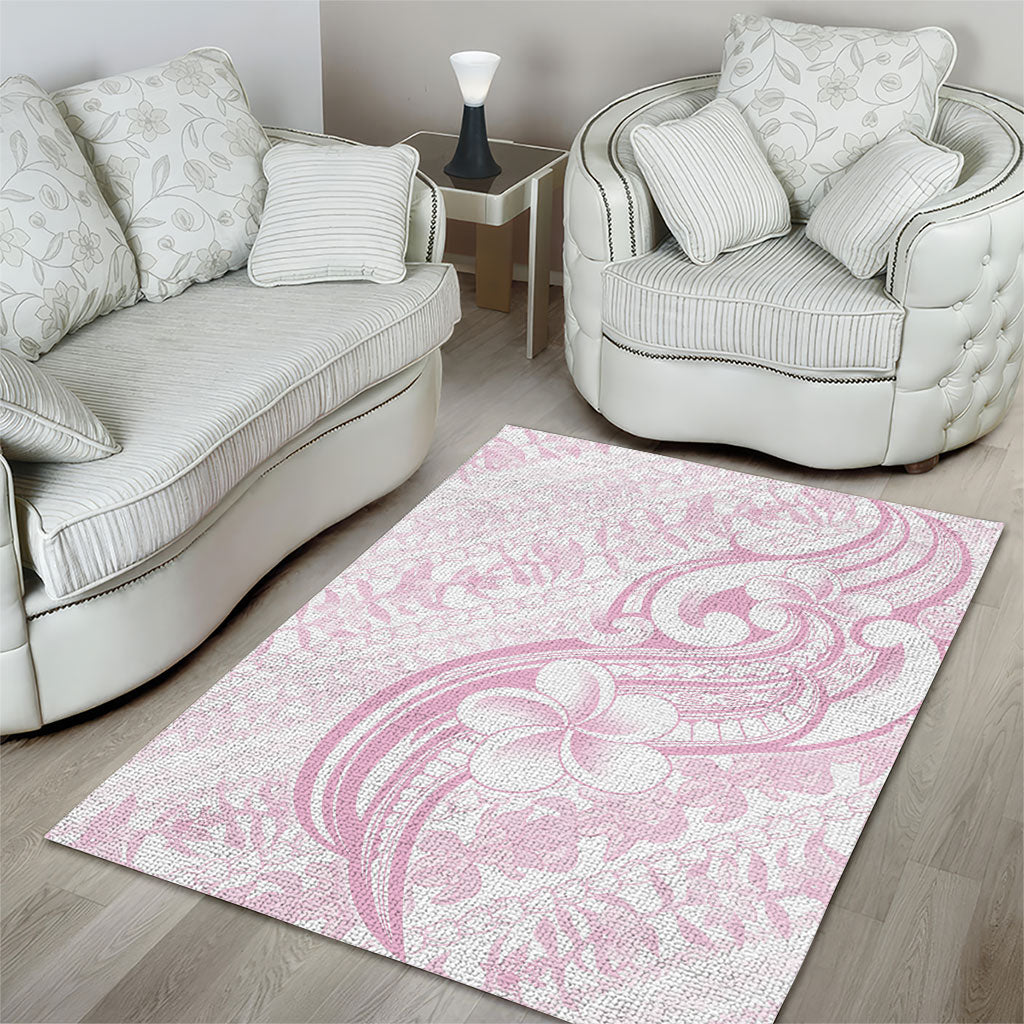 Hawaii Plumeria Lokelani Pikake Lei Area Rug Poni Mama Polynesian Tattoo