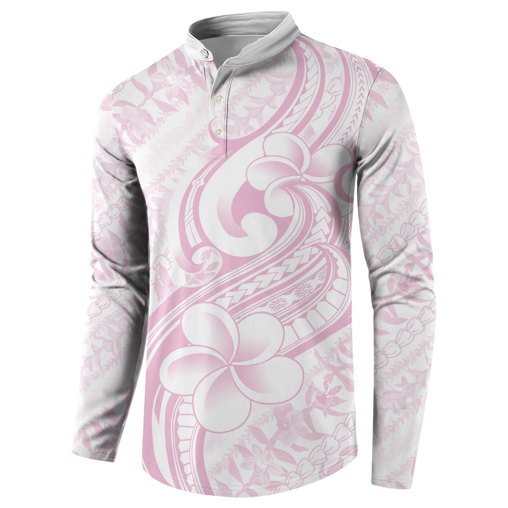 Hawaii Plumeria Lokelani Pikake Lei Button Sweatshirt Poni Mama Polynesian Tattoo