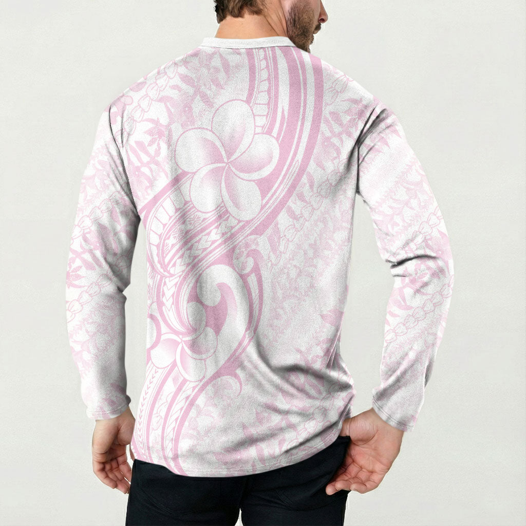 Hawaii Plumeria Lokelani Pikake Lei Button Sweatshirt Poni Mama Polynesian Tattoo