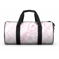 Hawaii Plumeria Lokelani Pikake Lei Duffle Bag Poni Mama Polynesian Tattoo LT9 One size Pink - Polynesian Pride