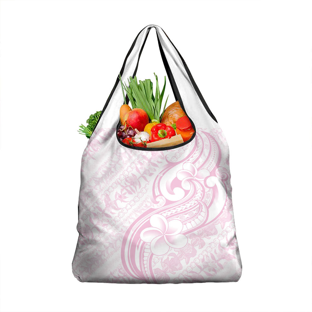 Hawaii Plumeria Lokelani Pikake Lei Grocery Bag Poni Mama Polynesian Tattoo