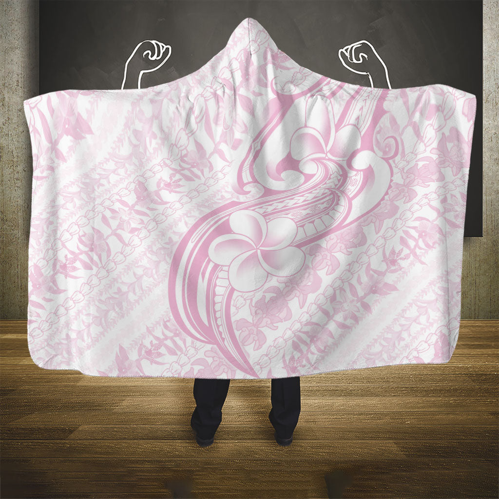 Hawaii Plumeria Lokelani Pikake Lei Hooded Blanket Poni Mama Polynesian Tattoo LT9 - Polynesian Pride