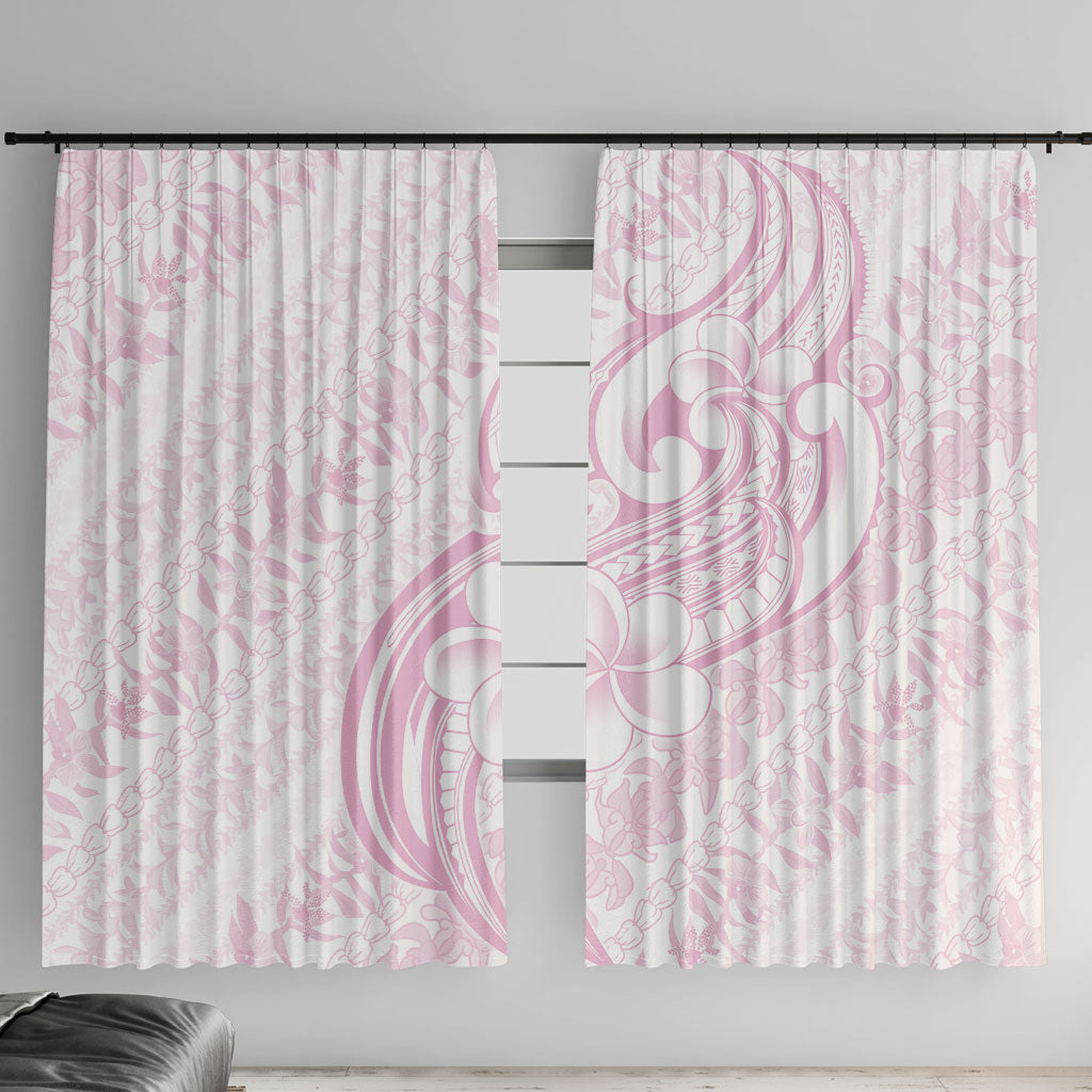 Hawaii Plumeria Lokelani Pikake Lei Window Curtain Poni Mama Polynesian Tattoo