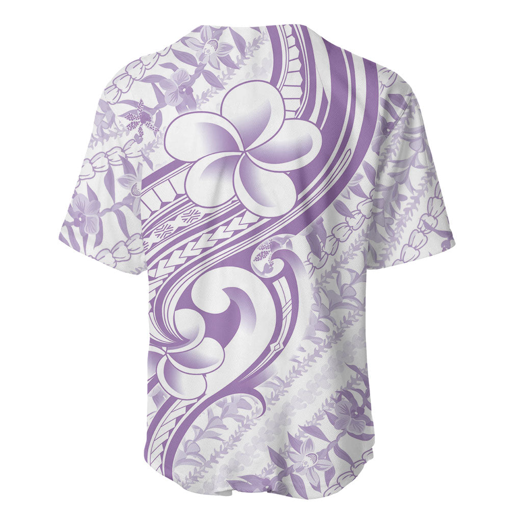 Hawaii Plumeria Lokelani Pikake Lei Baseball Jersey Poni Polynesian Tattoo LT9 - Polynesian Pride