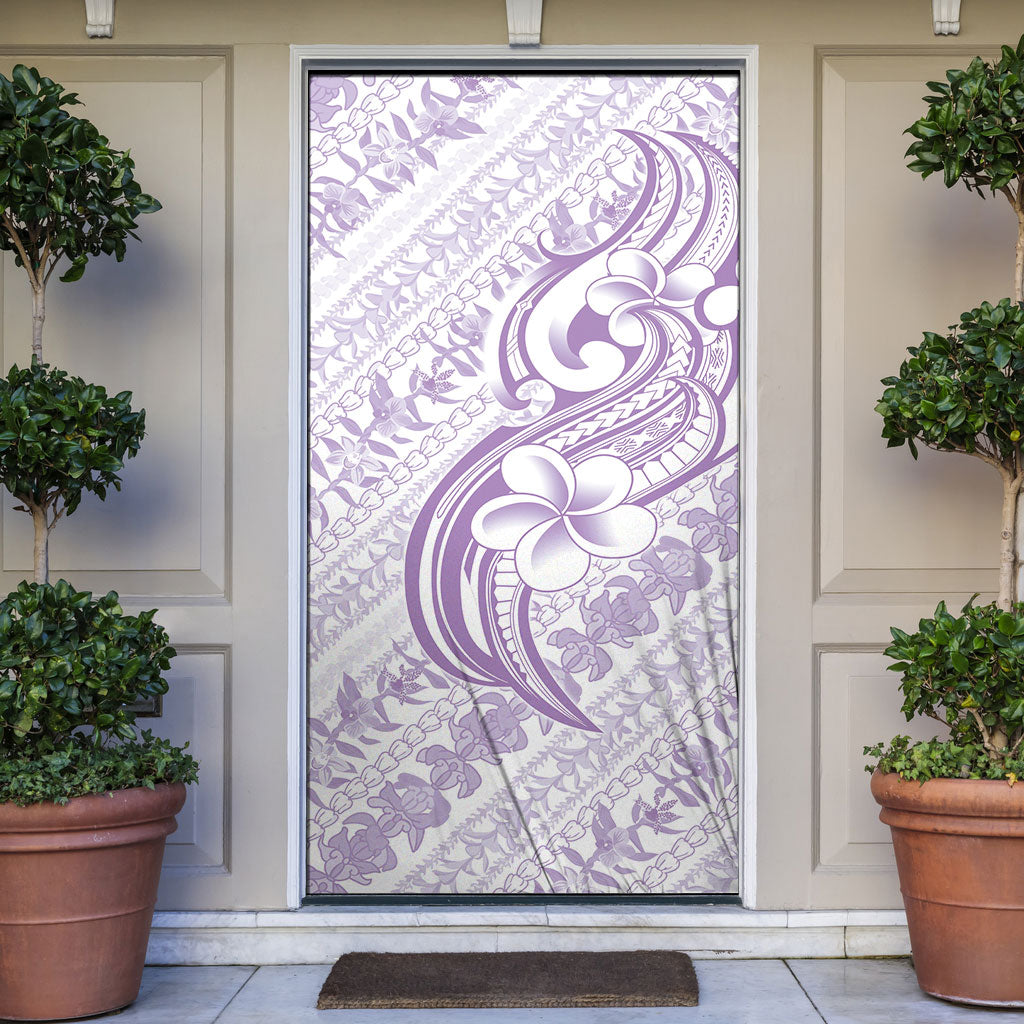 Hawaii Plumeria Lokelani Pikake Lei Door Cover Poni Polynesian Tattoo