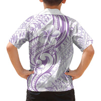 Hawaii Plumeria Lokelani Pikake Lei Family Matching Off Shoulder Short Dress and Hawaiian Shirt Poni Polynesian Tattoo LT9 - Polynesian Pride