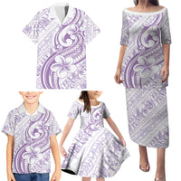 Hawaii Plumeria Lokelani Pikake Lei Family Matching Puletasi and Hawaiian Shirt Poni Polynesian Tattoo LT9 - Polynesian Pride
