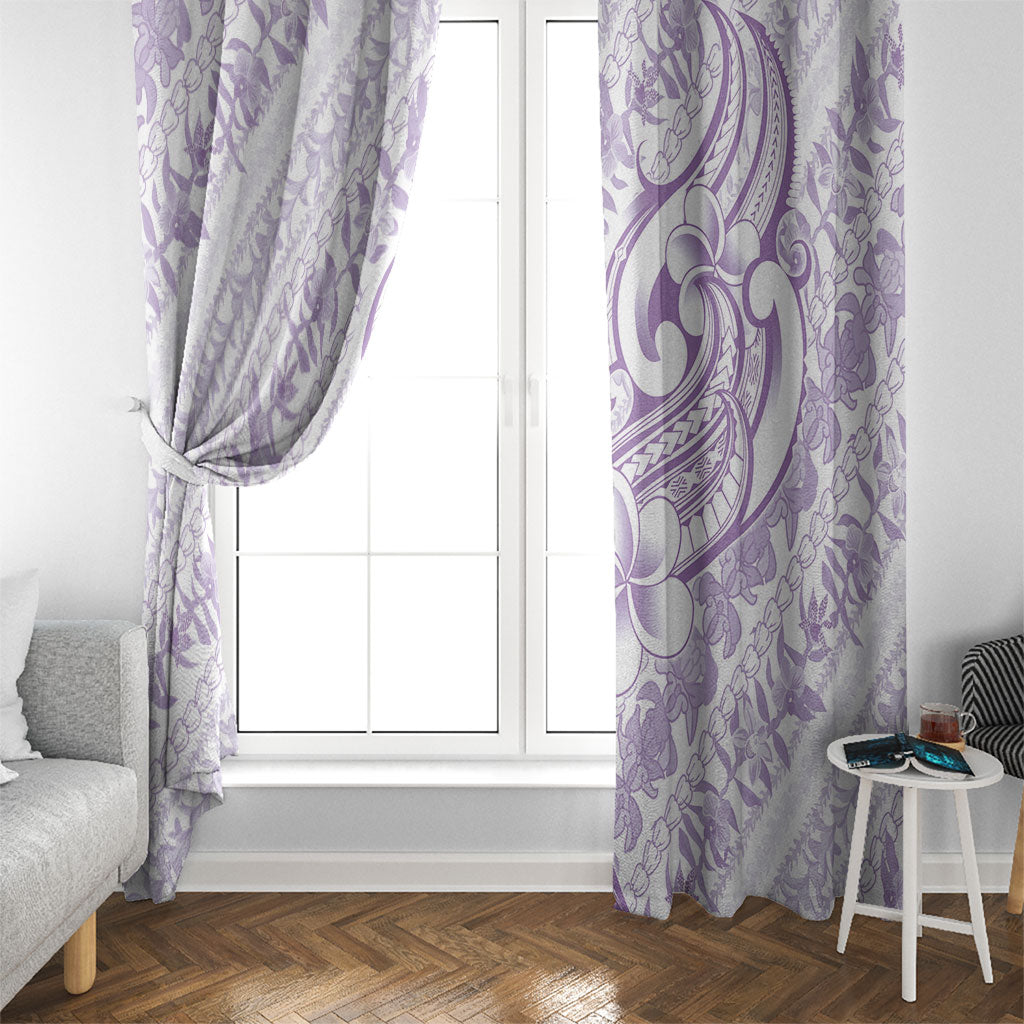 Hawaii Plumeria Lokelani Pikake Lei Window Curtain Poni Polynesian Tattoo LT9 - Polynesian Pride