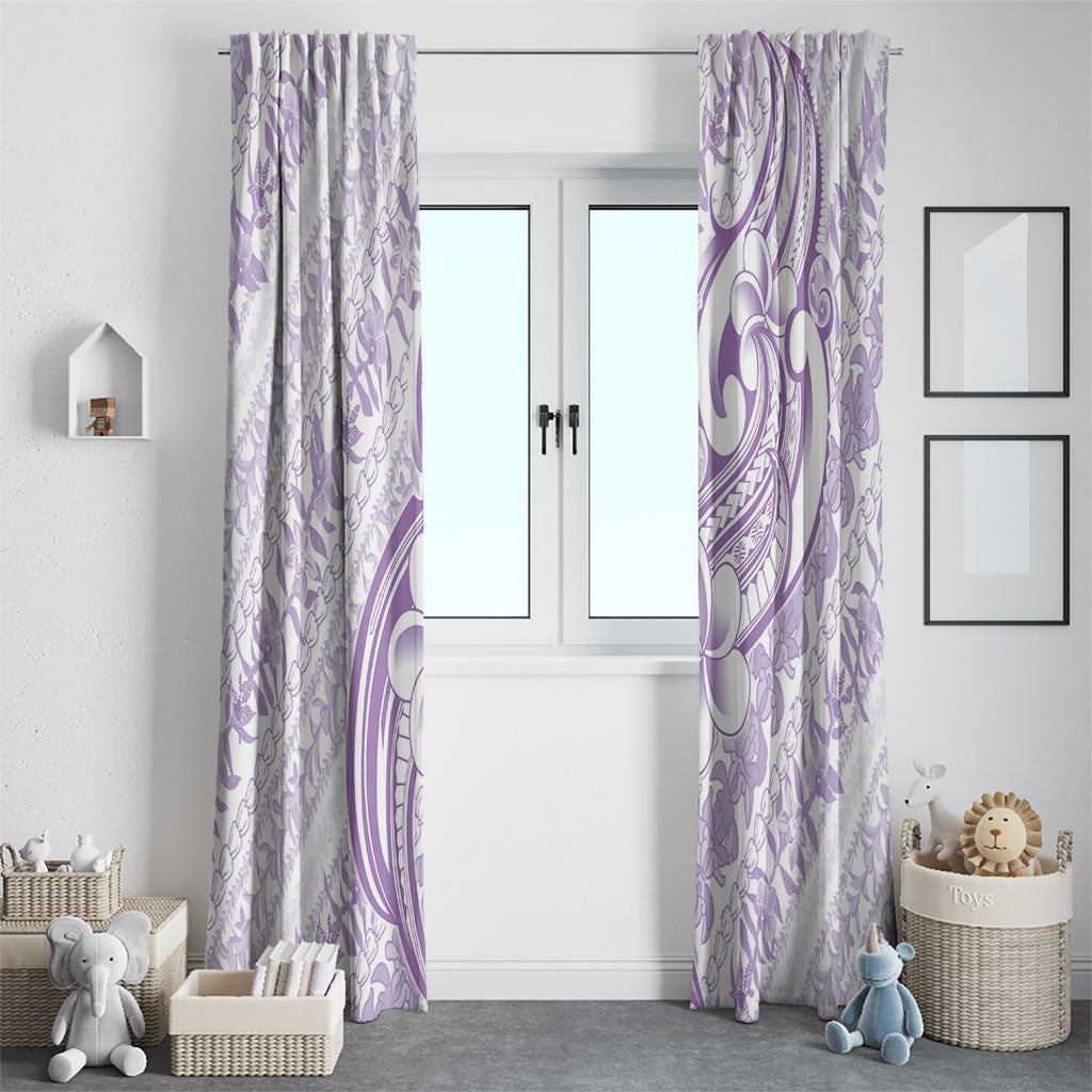 Hawaii Plumeria Lokelani Pikake Lei Window Curtain Poni Polynesian Tattoo LT9 - Polynesian Pride